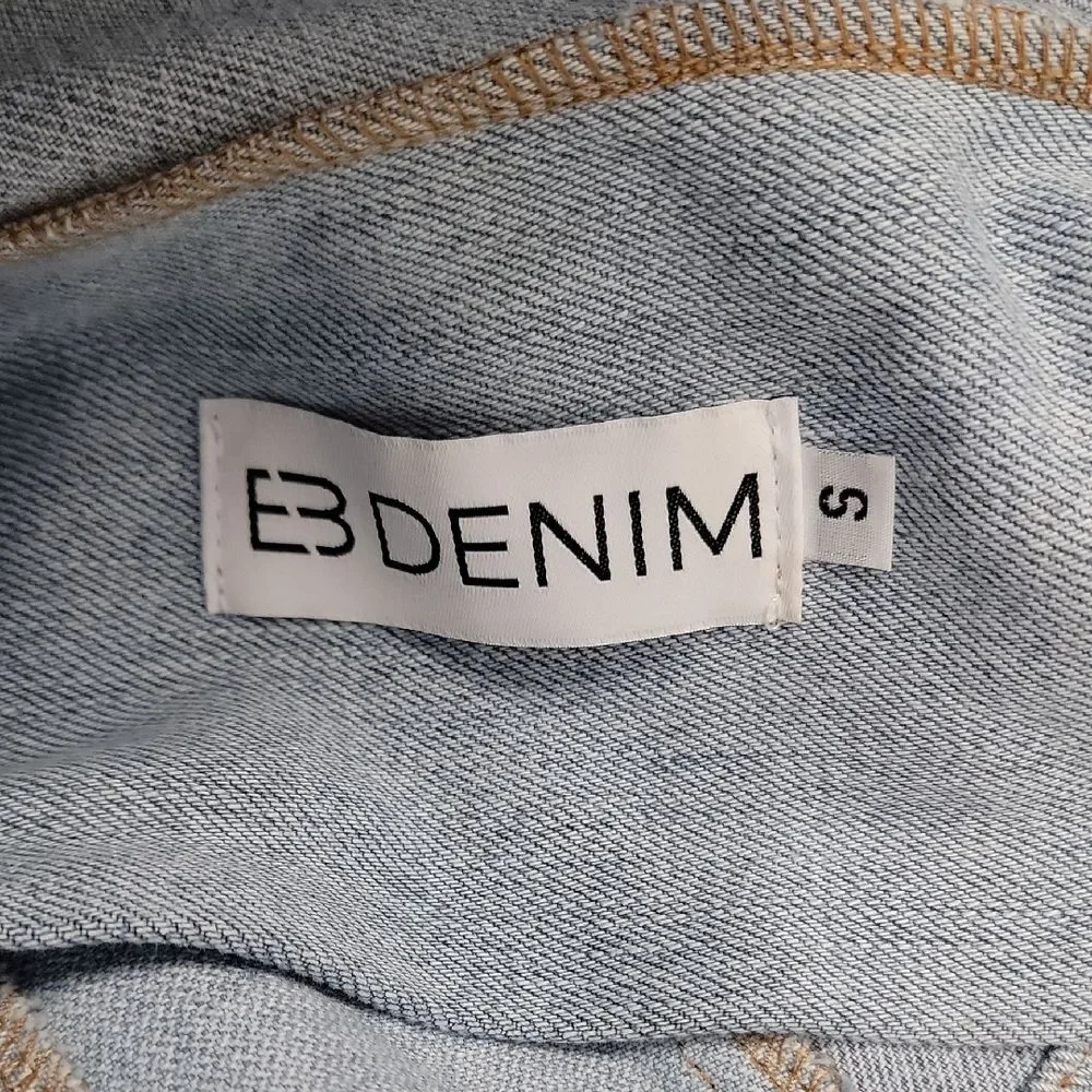 EB Denim Fairygrunge Corset Fitted Tank Top Blue Size S Y2K